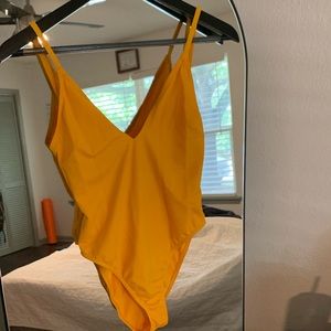 Asos yellow swimsuit